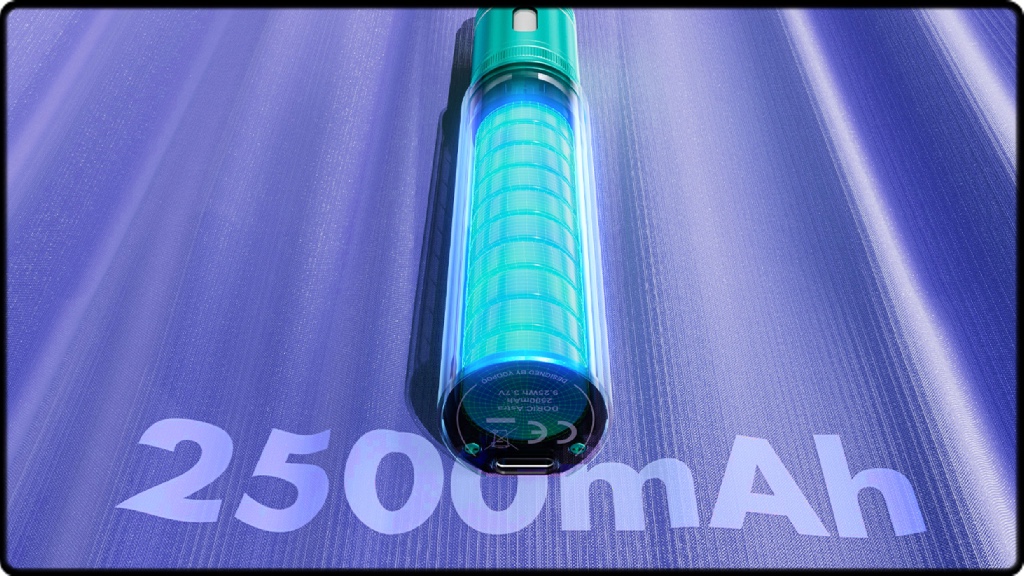 Une batterie intégrée de 2500mAh